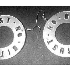 TRUST NO BITC H  Earrings - 2 Colors
